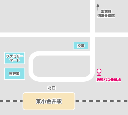 東小金井駅バス停留所マップ